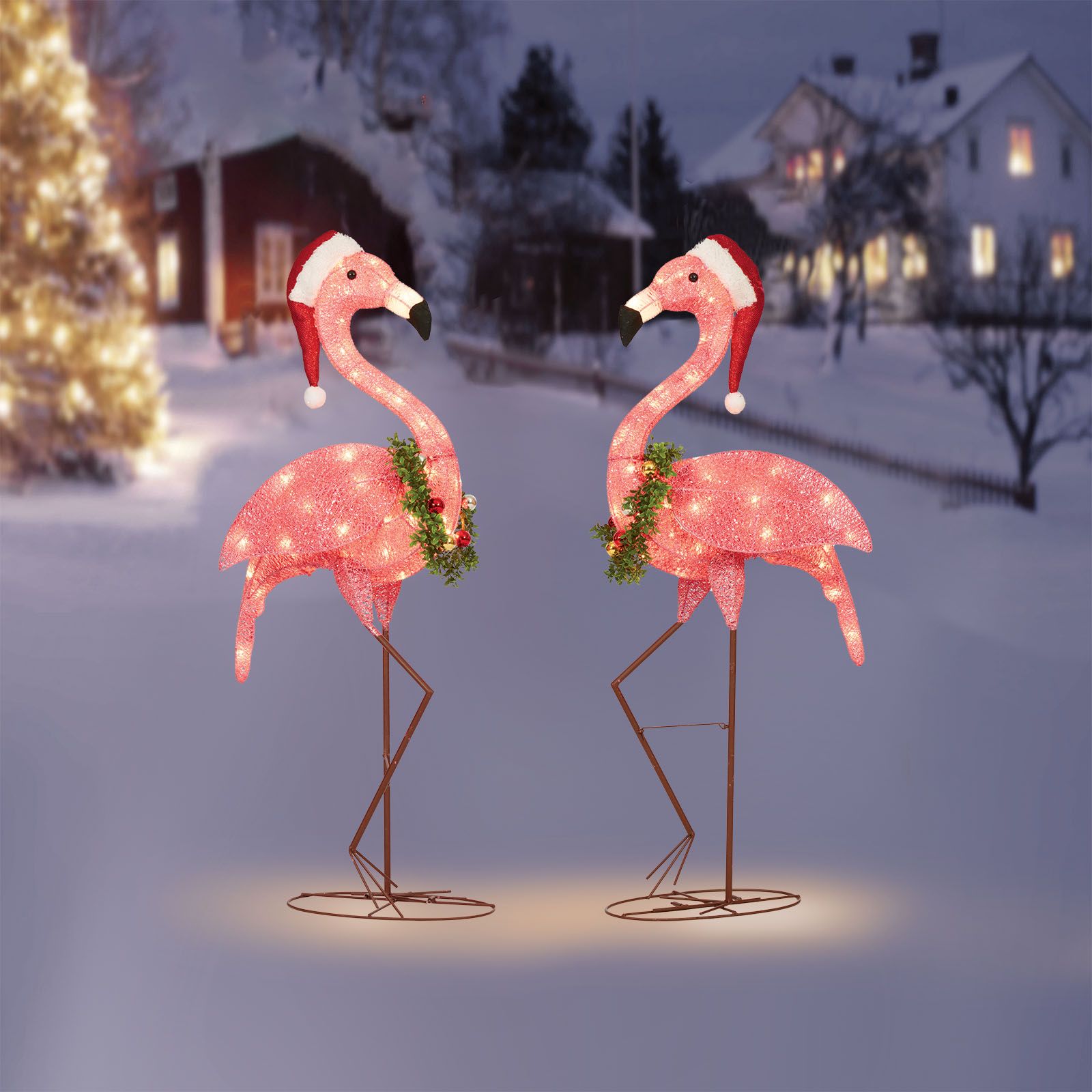 Flamingo deals christmas decorations