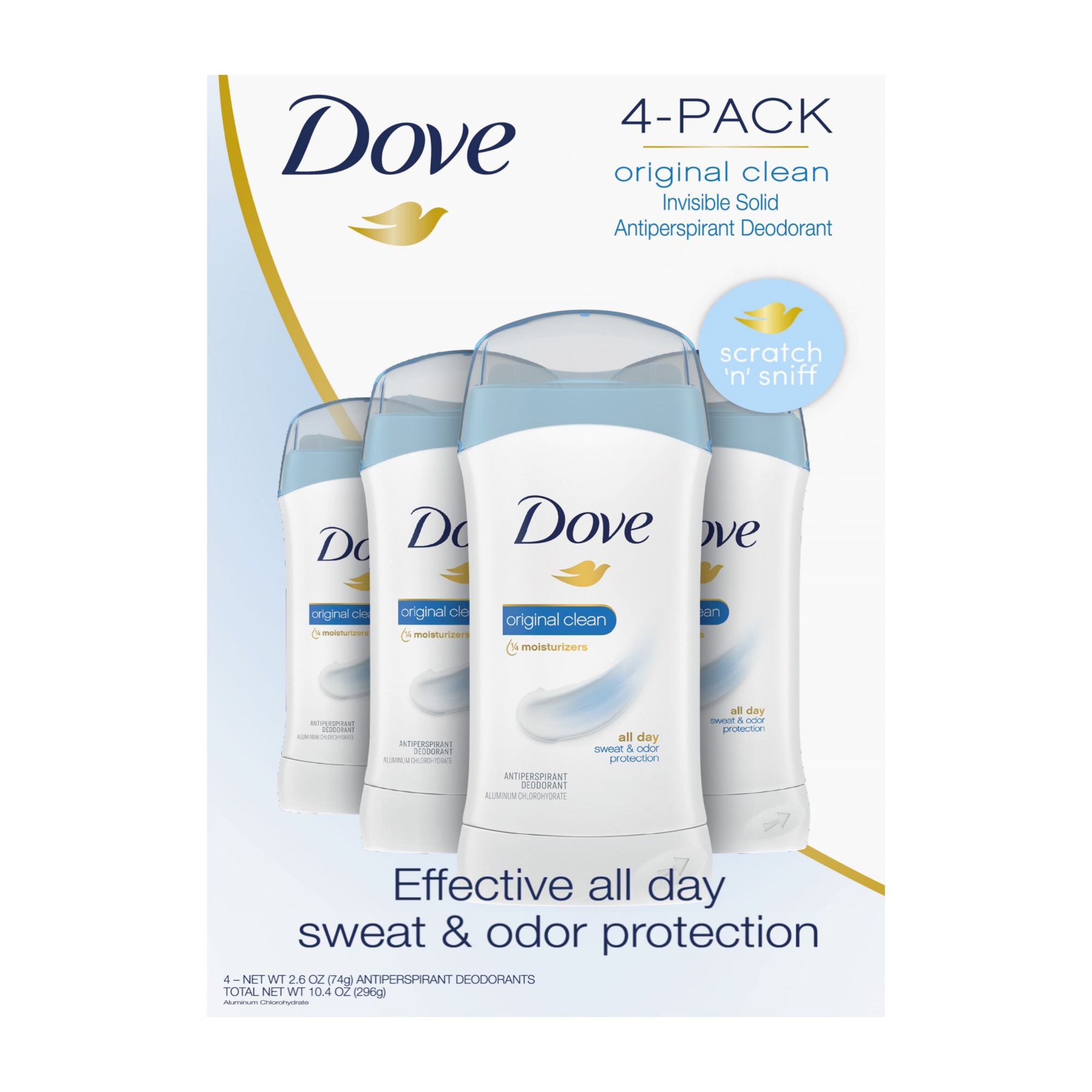 Dove Original Clean Antiperspirant Deodorant, 4 pk./2.6 oz.