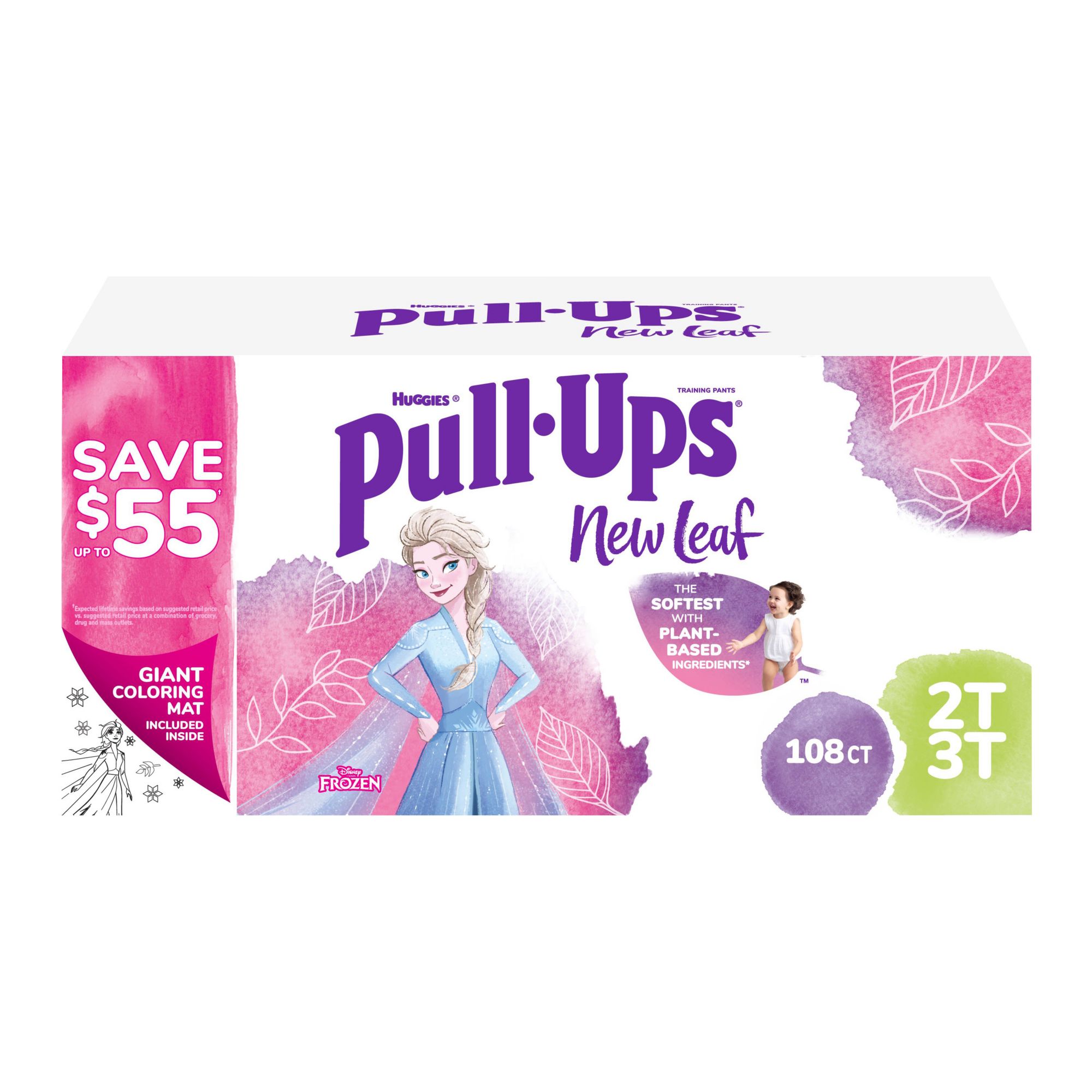 Pull-Ups New Leaf Girls' Potty Training Pants, 4T-5T, 60 Ct