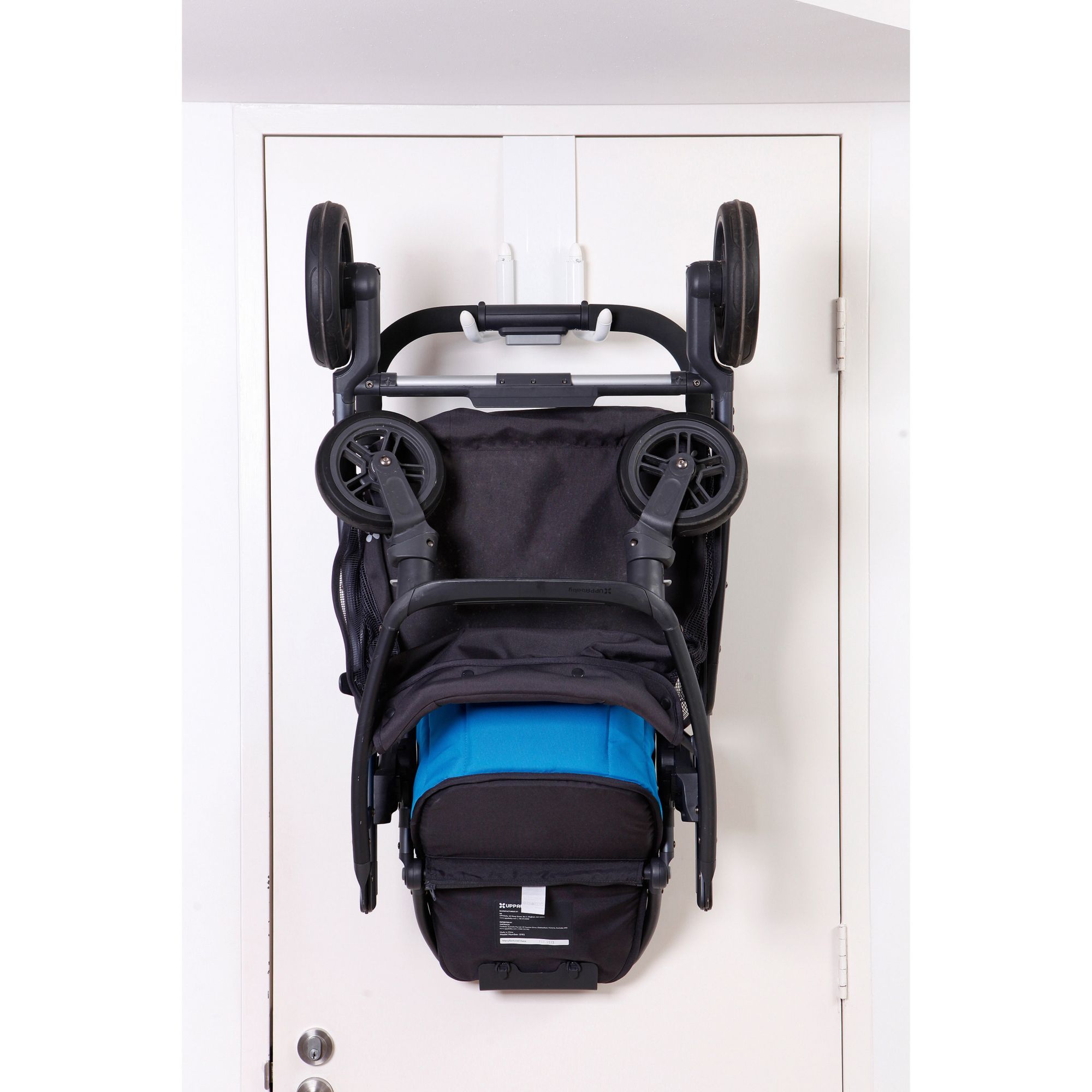 Over the door store stroller hanger