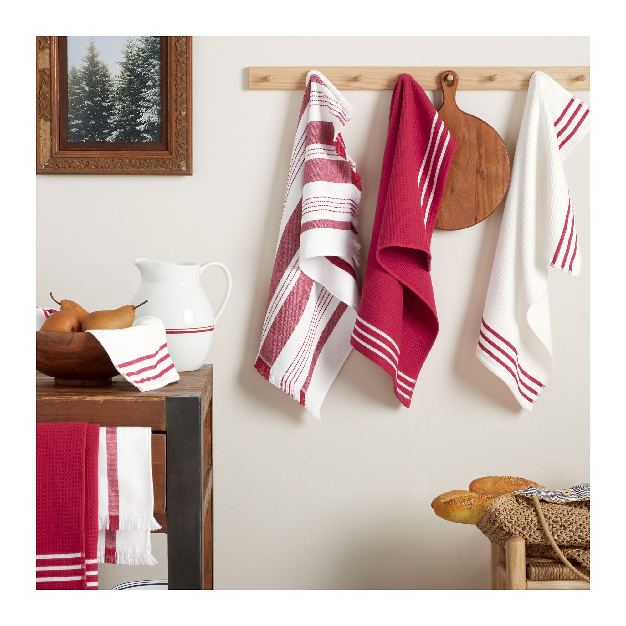 Sur la table striped best sale kitchen towels