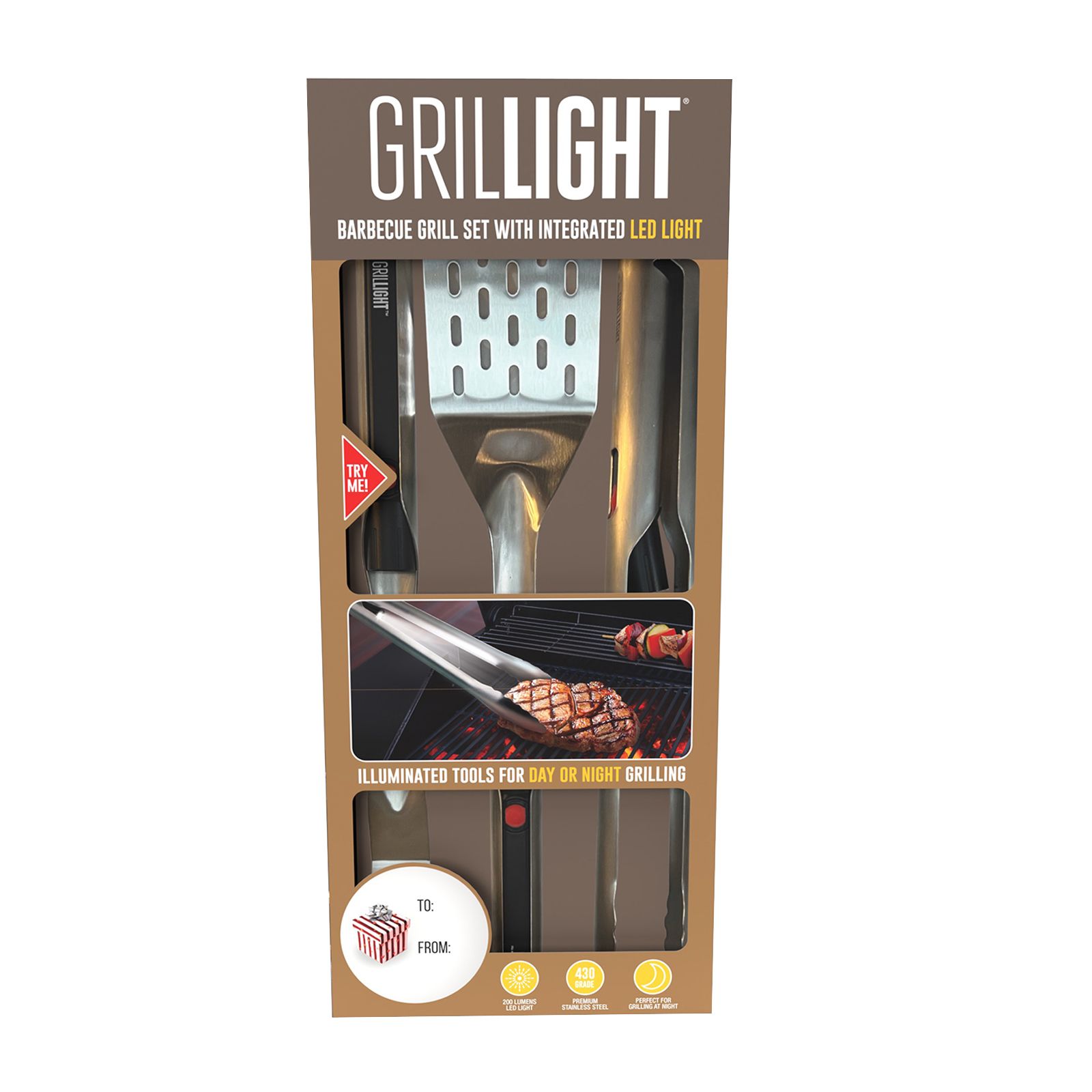 Premium Grilling Gift Set with Spatula, Tongs & BBQ Fork