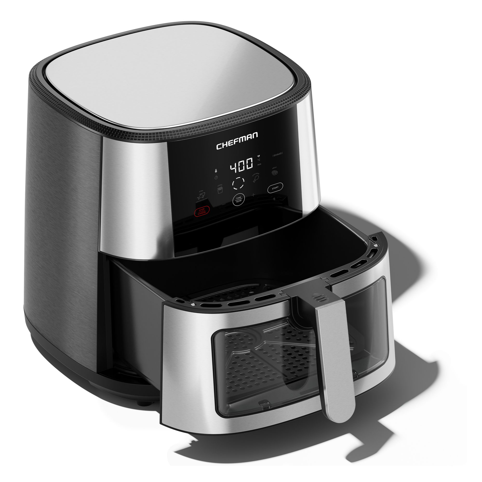 Chefman 8-Quart Stainless Steel Air Fryer in the Air Fryers department at