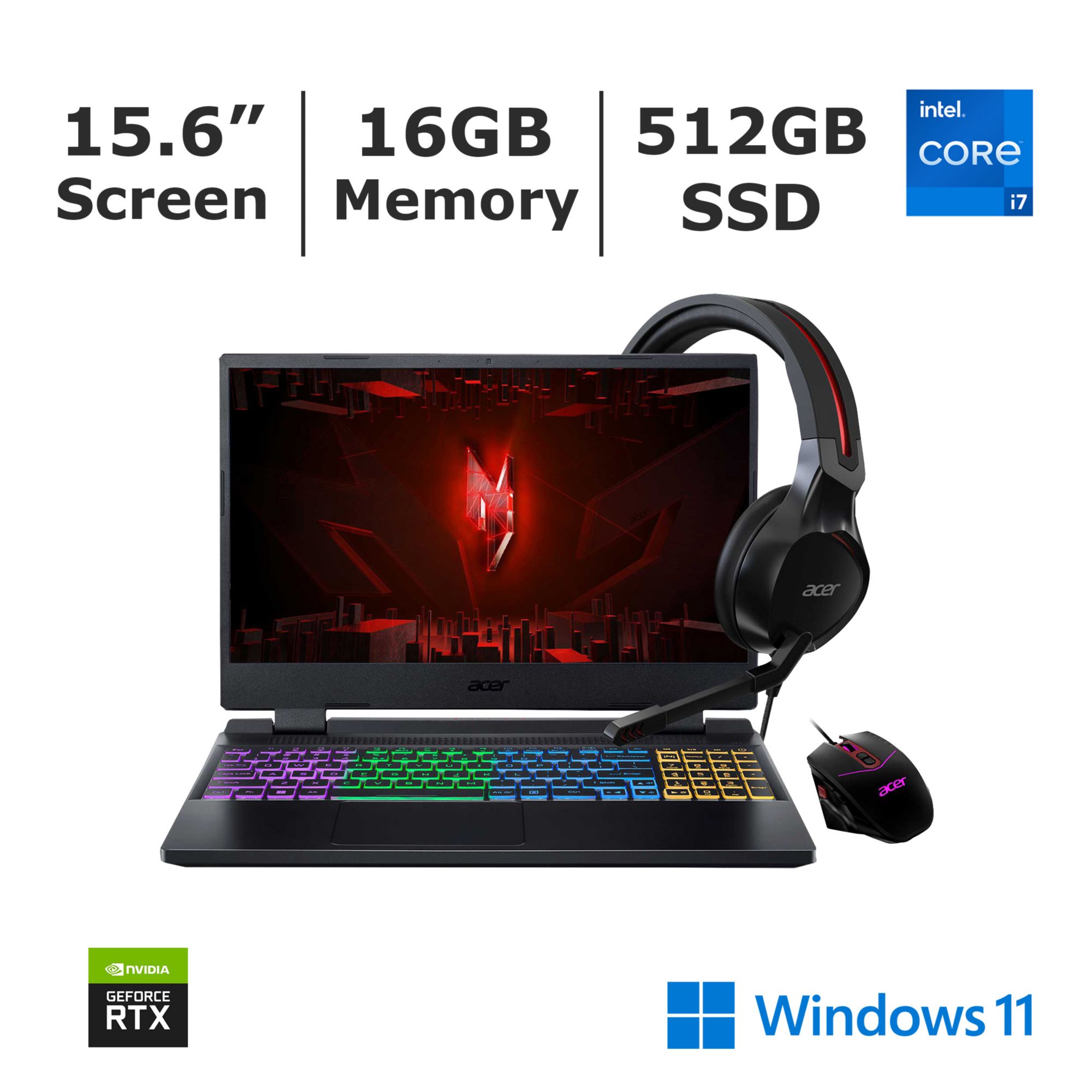 Acer Nitro 5 Gaming laptop, 15.6 Full HD IPS 144Hz Display, 12th Gen Intel  Core i7-12650H, NVIDIA GeForce RTX 4050 Laptop GPU, 16GB DDR5, 1TB PCIe Gen  4 SSD, Windows 11 Home