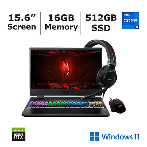 Acer Nitro 5 AN515-58-73RS 15.6" Gaming Laptop, Intel Core i7 Processor, 16 GB DDR5 RAM, 512GB PCIe Gen 4 SSD, Nvidia GeForce