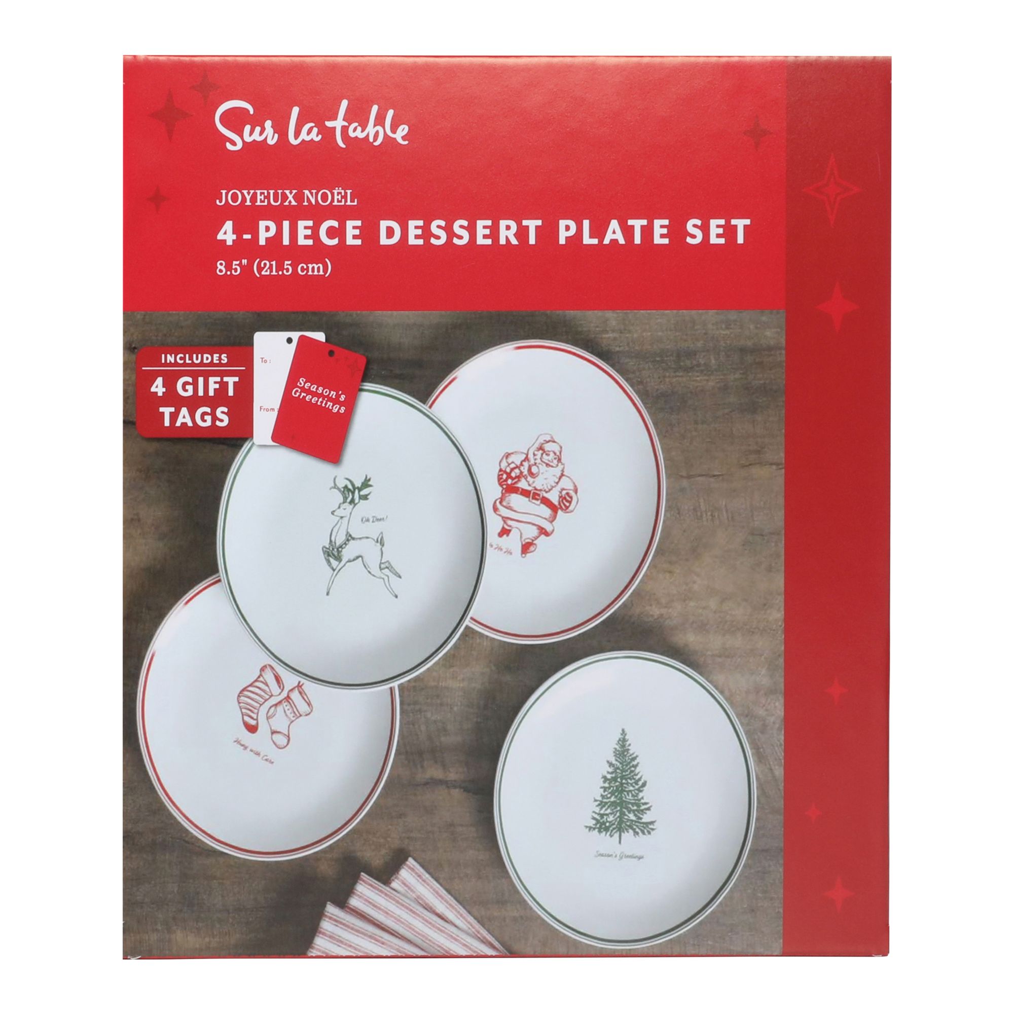 Melrose Stoneware Mistletoe Plate (Set of 4)