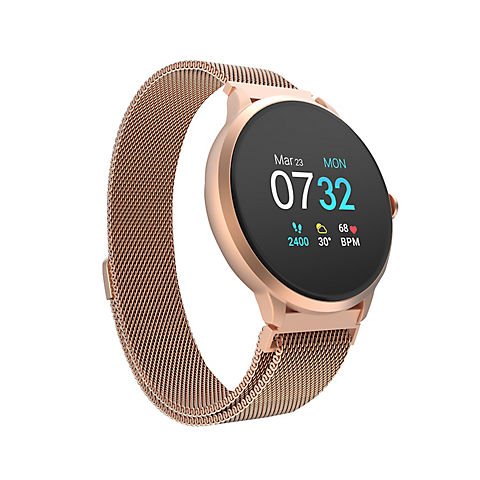 iTouch Sport 3 Smartwatch Fitness Tracker - Rose Gold with Rose Gold Mesh Strap