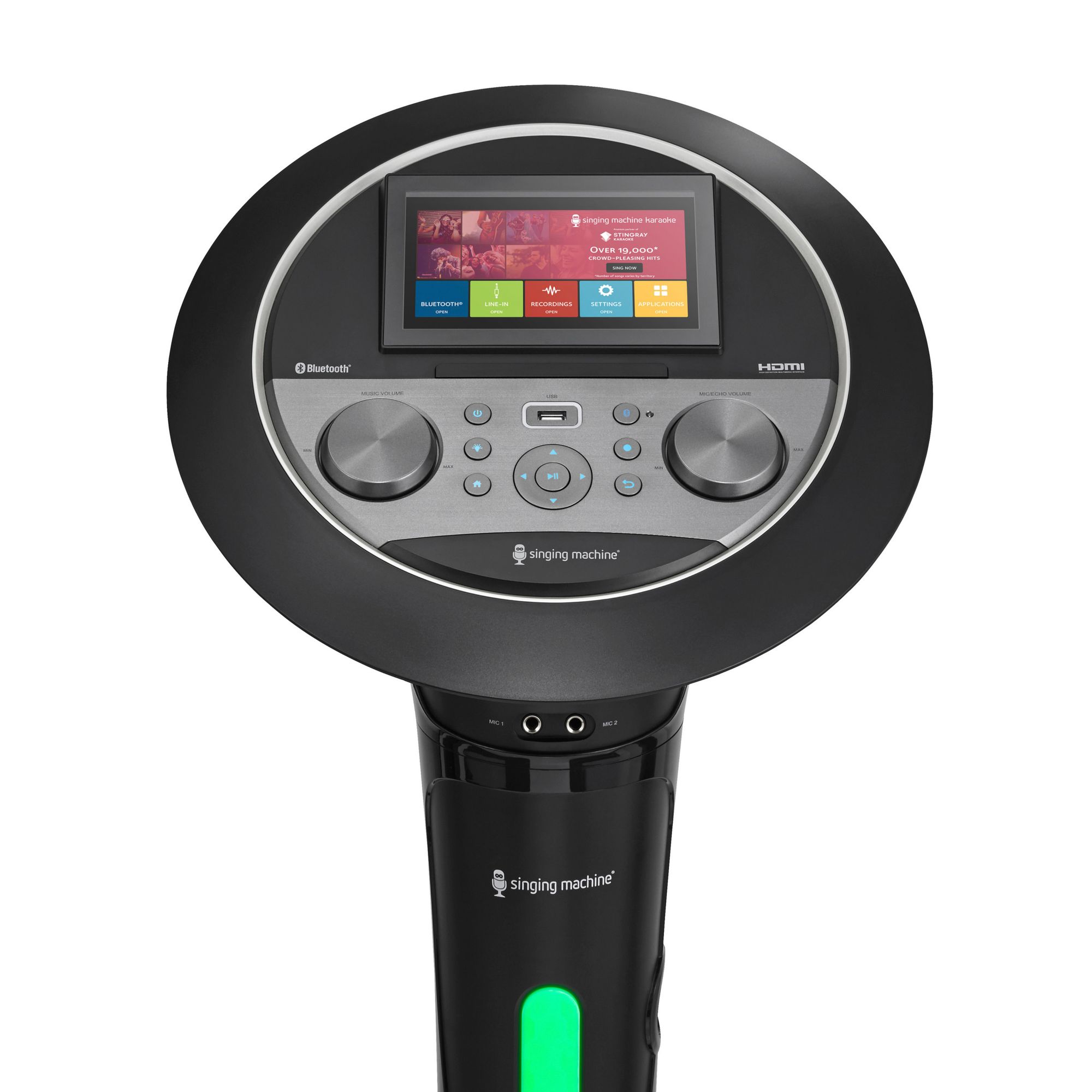 Singing Machine Bluetooth Karaoke Machine with Tablet Holder