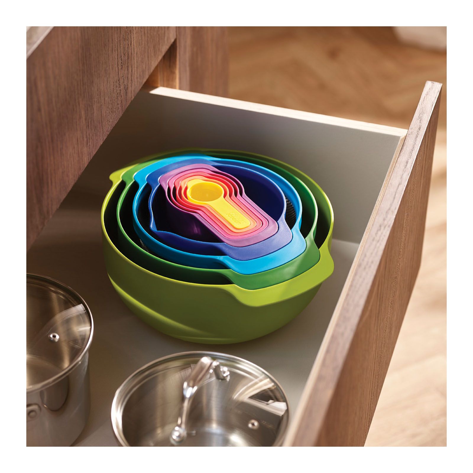  JOEY'Z Round Nesting Mixing Bowl Set with Lids - Set