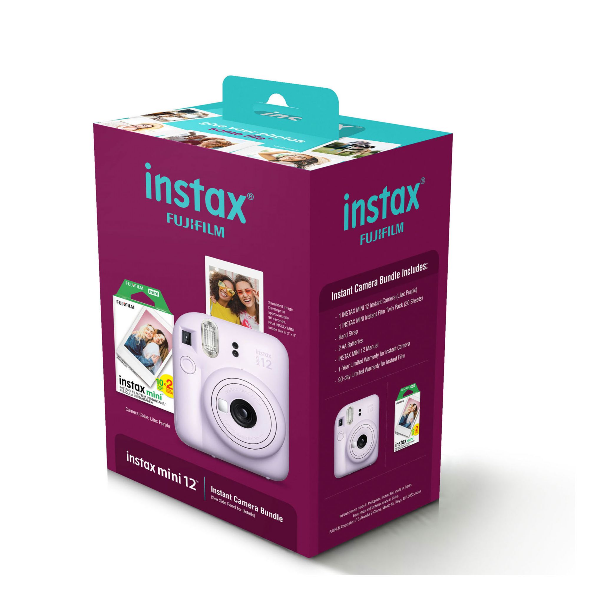  Fujifilm Instax Mini Instant Film (3 Twin Packs, 60 Total  Pictures) - International Version : Electronics