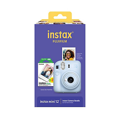 Fujifilm Instax Mini 12 Instant Camera Bundle with Mini Twin Film Pack - Blue