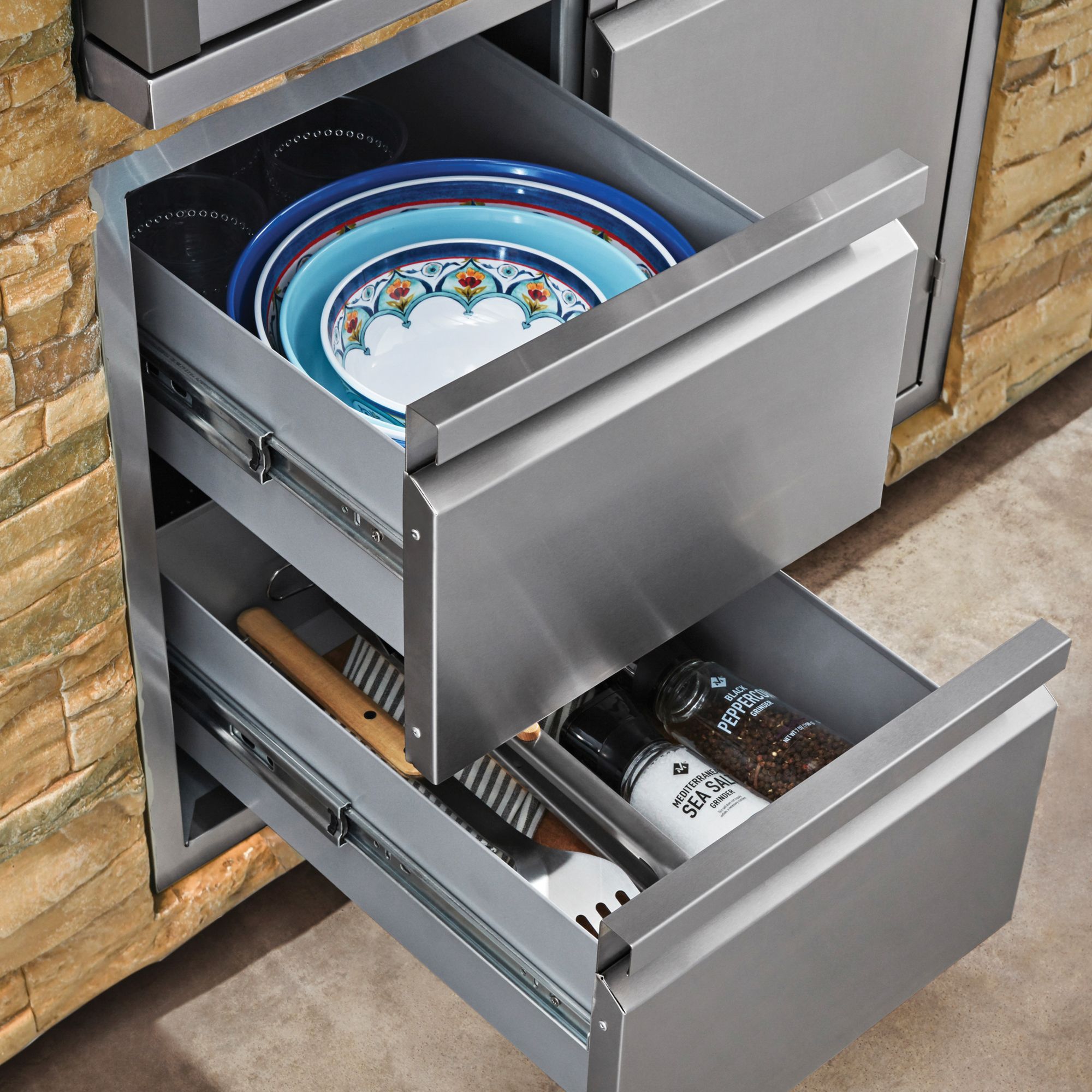 Prokan Pro Elite 5-Burner Gas Island Grill - Golden White