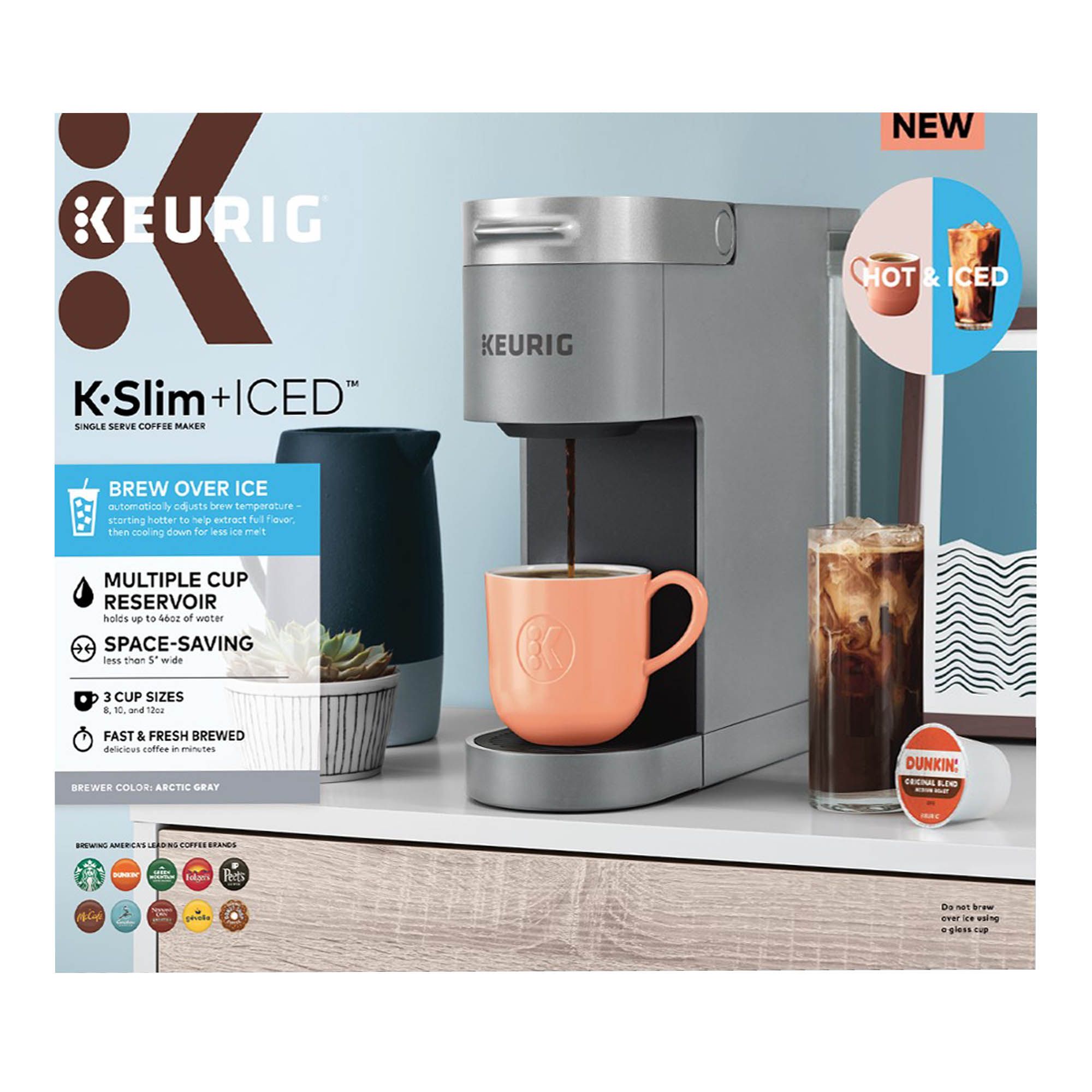 Keurig K-Iced Single Serve Coffee Maker, Arctic Gray