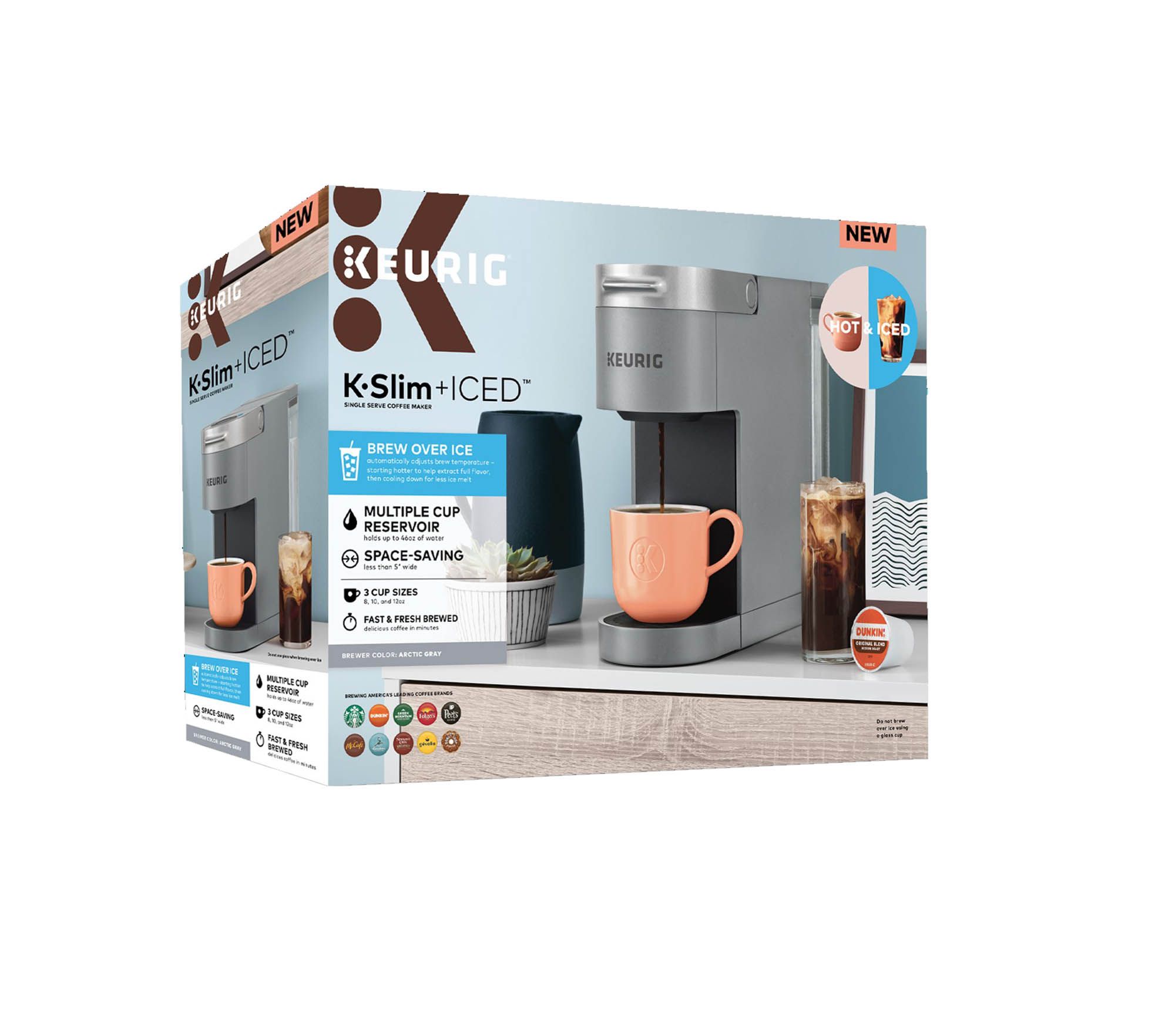 Keurig K-Iced Single Serve Coffee Maker, Arctic Gray