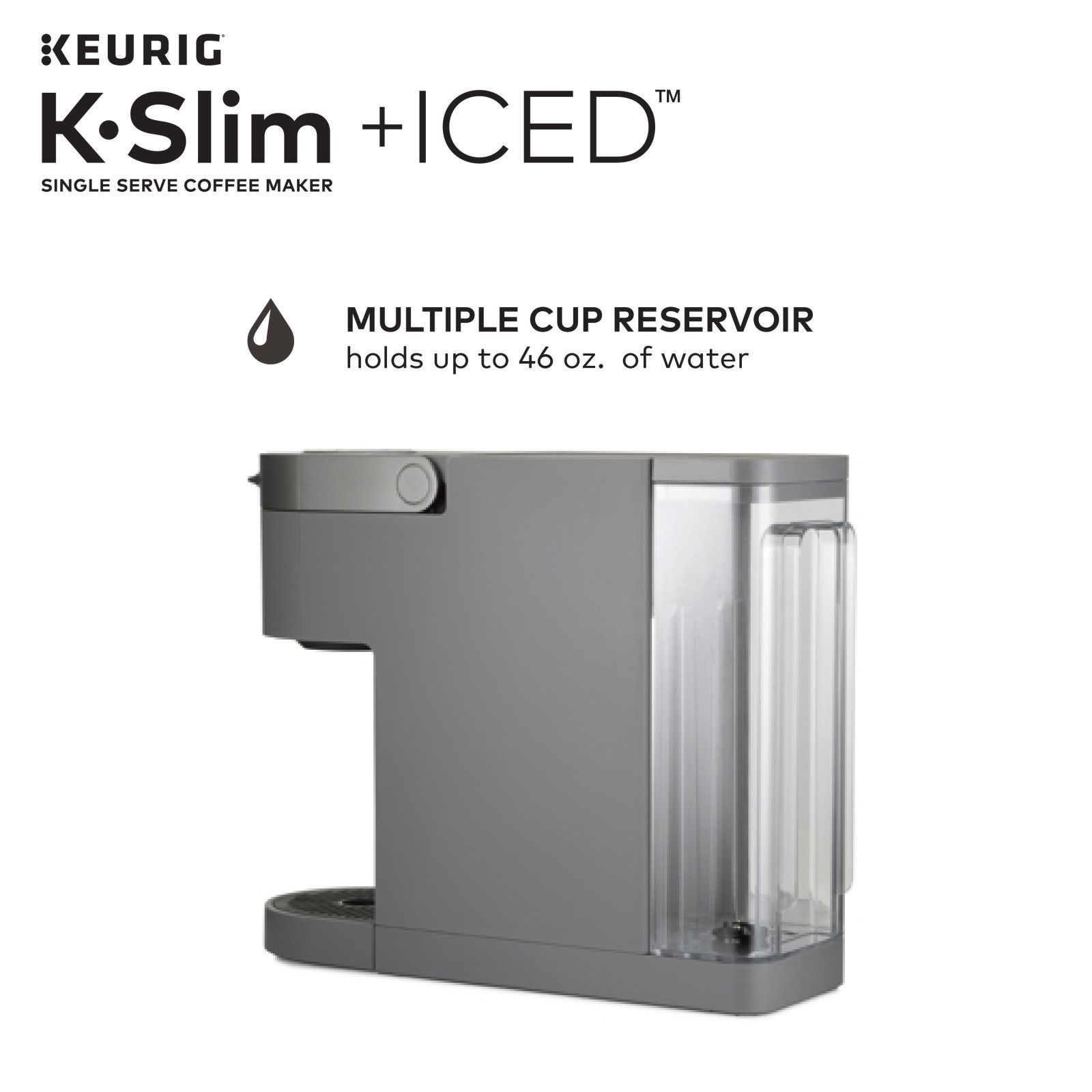 Keurig K-Slim + Iced Single-Serve Coffee Maker Gray