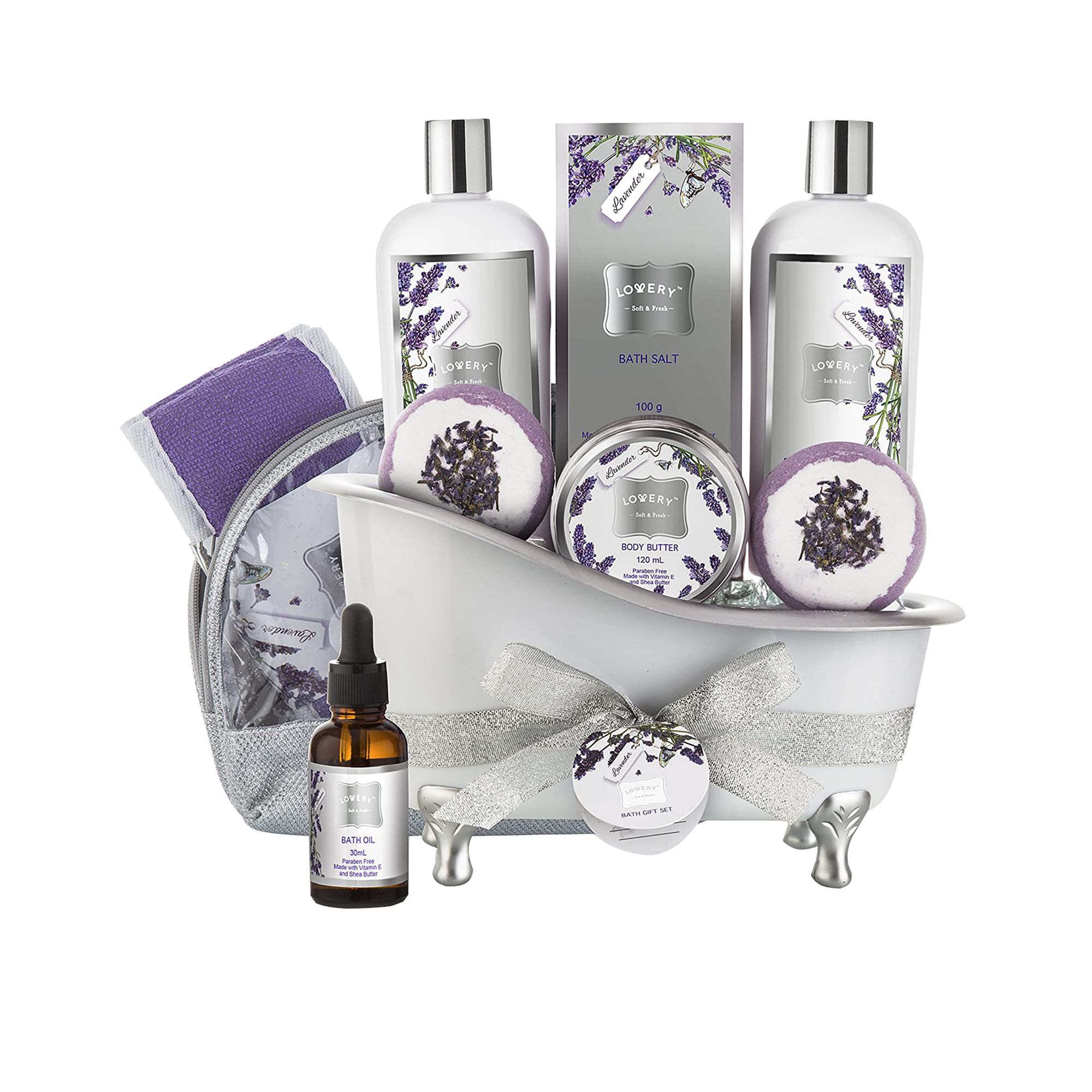 Lovery - Coconut Jasmine Marble Spa Kit - 8pc Wine Tumbler Gift Set