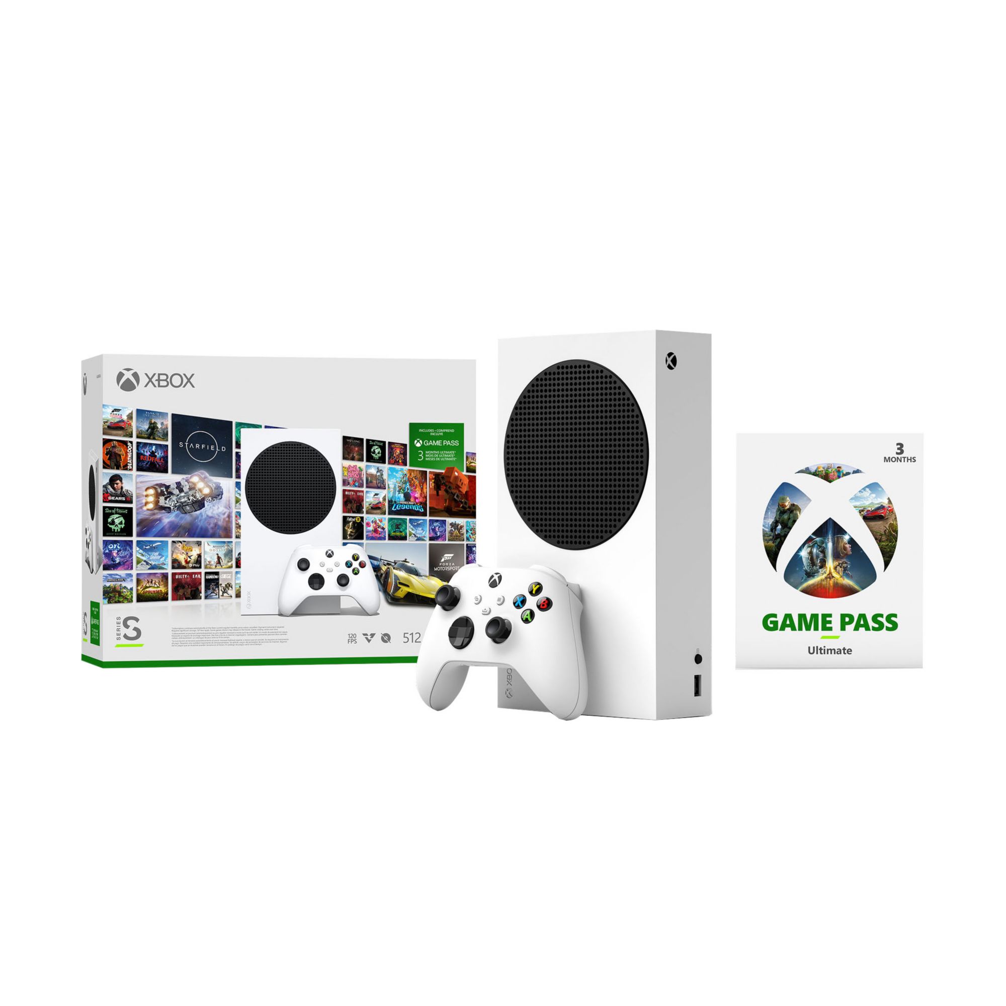 Xbox Series S Starter Bundle with 512GB All-Digital Console, 3 Months of  Game Pass Ultimate and Wireless Controller