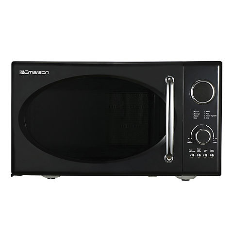 Emerson Retro 0.9 cu. ft. 800W Microwave Oven with Grill - Black
