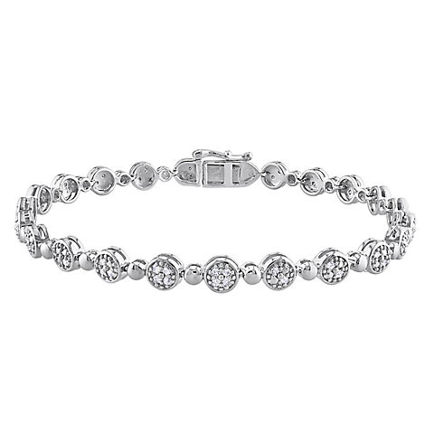 .50 ct. t.d.w. Diamond Tennis Bracelet in Sterling Silver