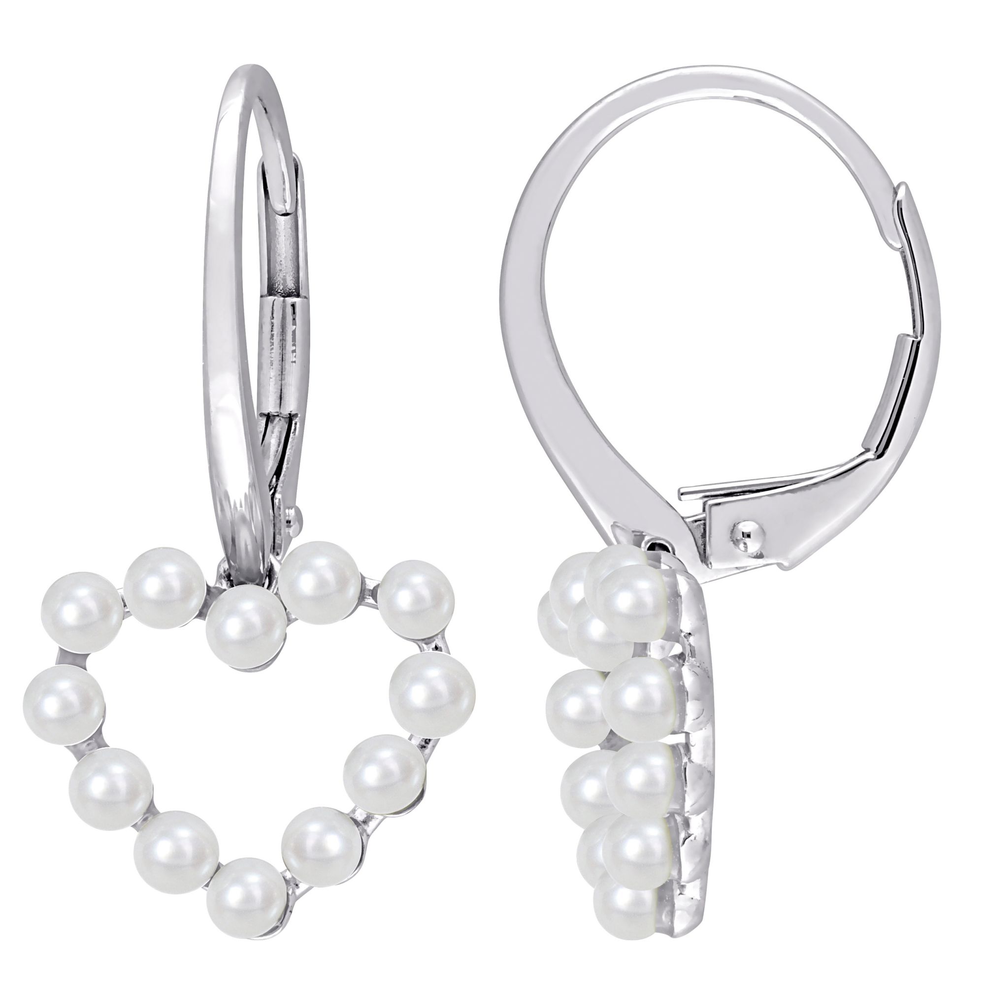 Leverback pearl sales earrings 14k