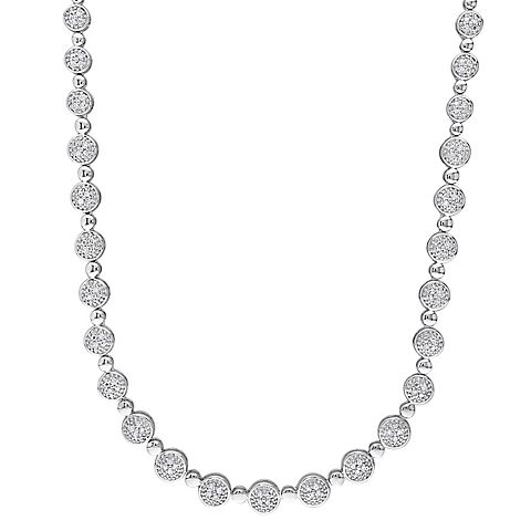 1 ct. t.w. Diamond Tennis Necklace in Sterling Silver