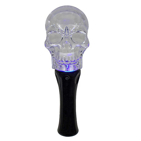 Northlight 9" LED Transparent Multi-Function Halloween Skull Light