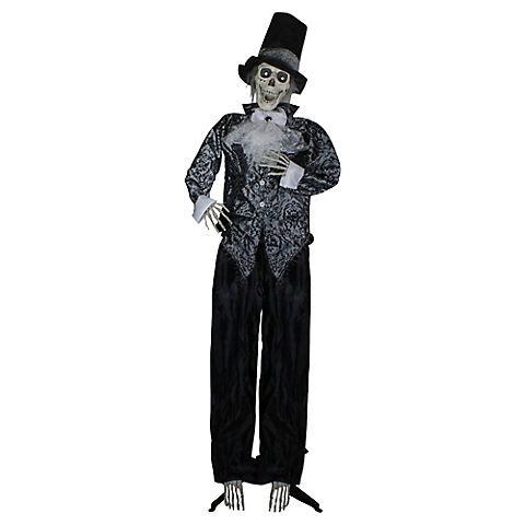 Northlight 6' Black and White Lighted and Animated Groom Halloween Decoration