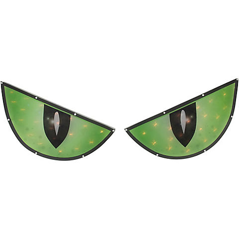 Northlight 42" Lighted Eyes Halloween Window Decoration - Green and Black
