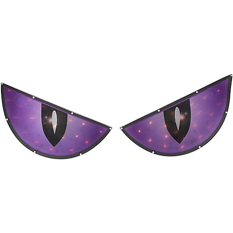 Northlight 42" Lighted Eyes Halloween Window Decoration - Purple and Black