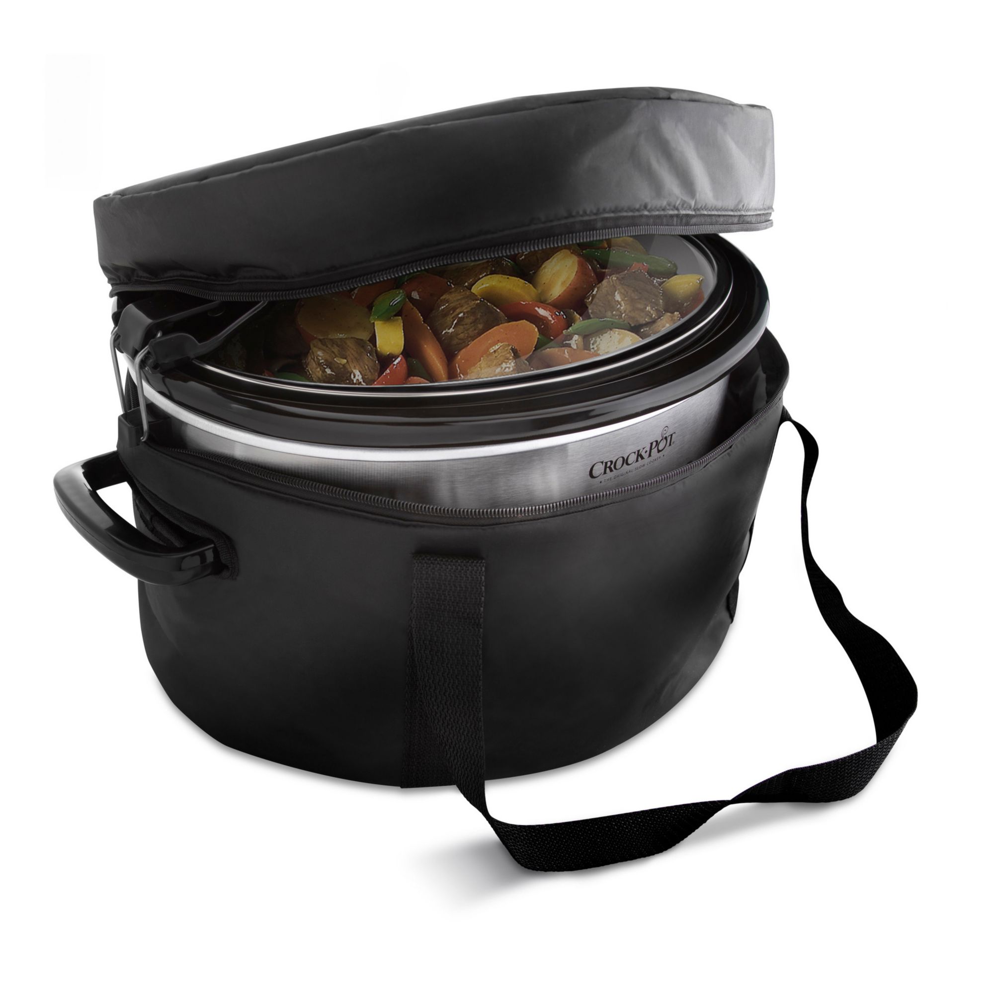 Crock-Pot 7 Quart Portable Programmable Slow Cooker with Timer and Locking  Lid, Stainless Steel