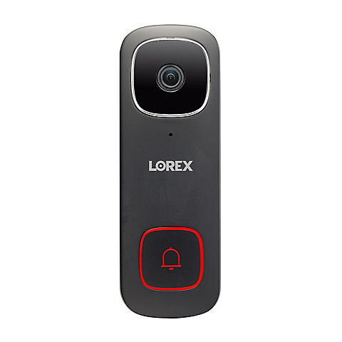 Lorex 2K Wired Video Doorbell - Black