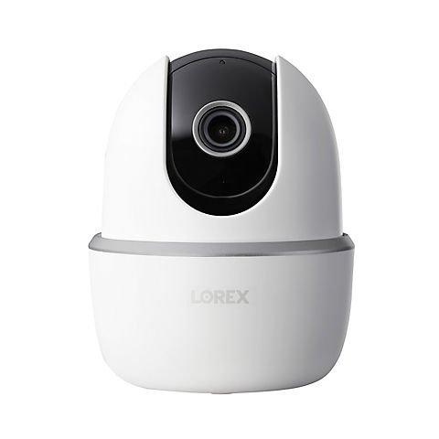 Lorex 2K Pan-Tilt Indoor Wi-Fi Security Camera with 16GB MicroSD Card - White