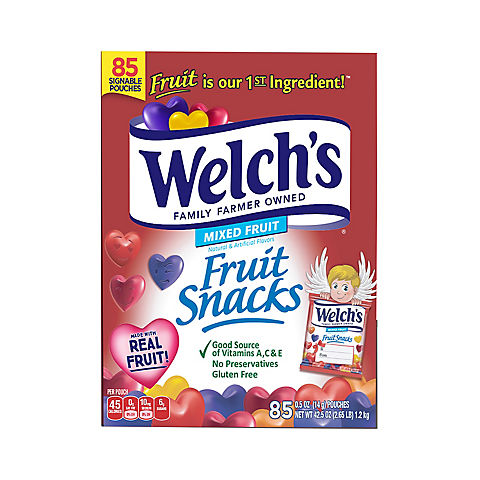 Welch's Fruit Snacks Valentine Box, 85 pk.