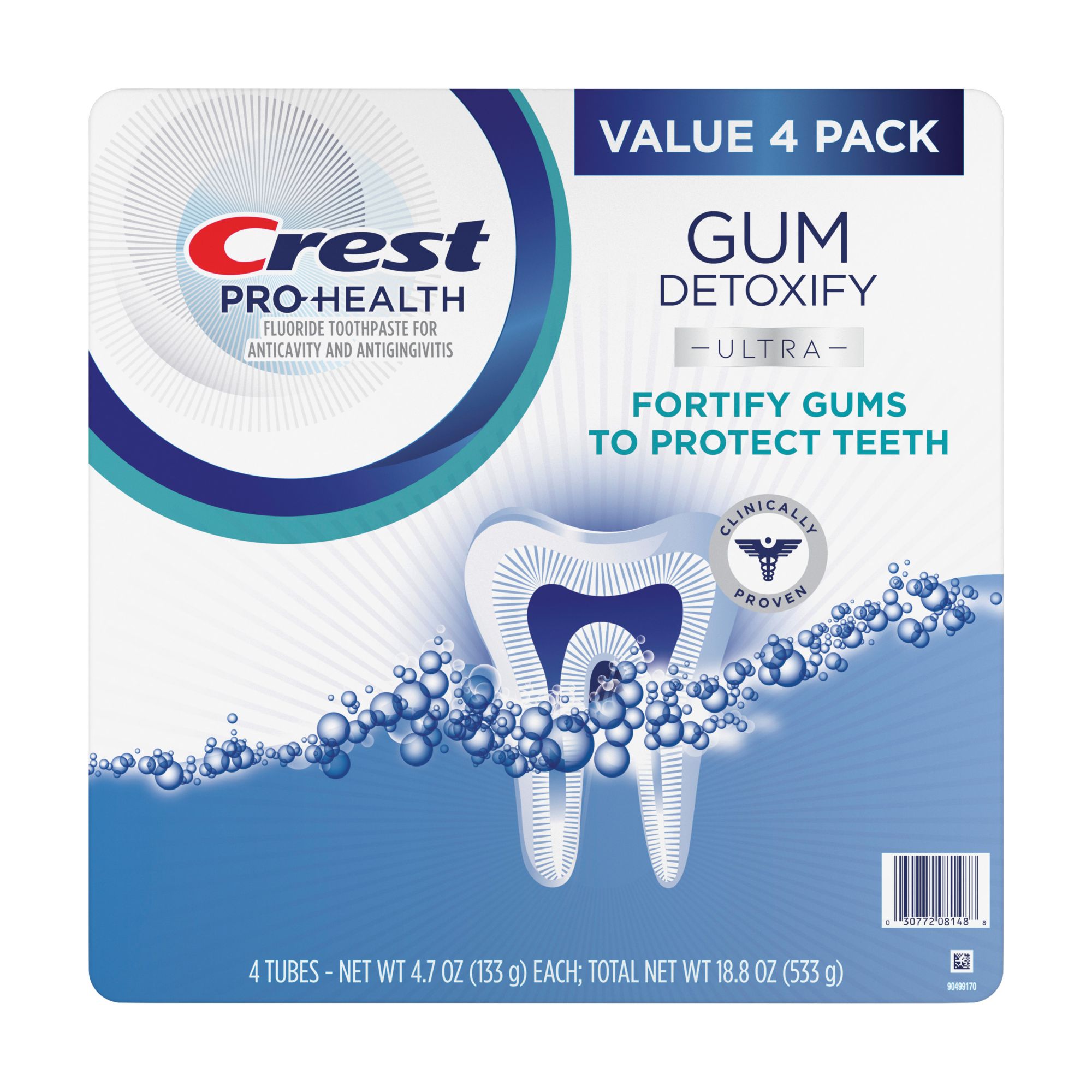 Crest Gum Detoxify Ultra Toothpaste, 4 pk