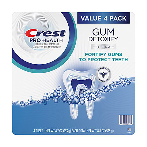Crest Gum Detoxify Ultra Toothpaste, 4 pk./4.7 oz.