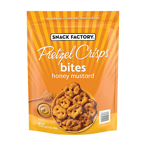 Snack Factory Honey Mustard Pretzel Crisps Bites, 27 oz.