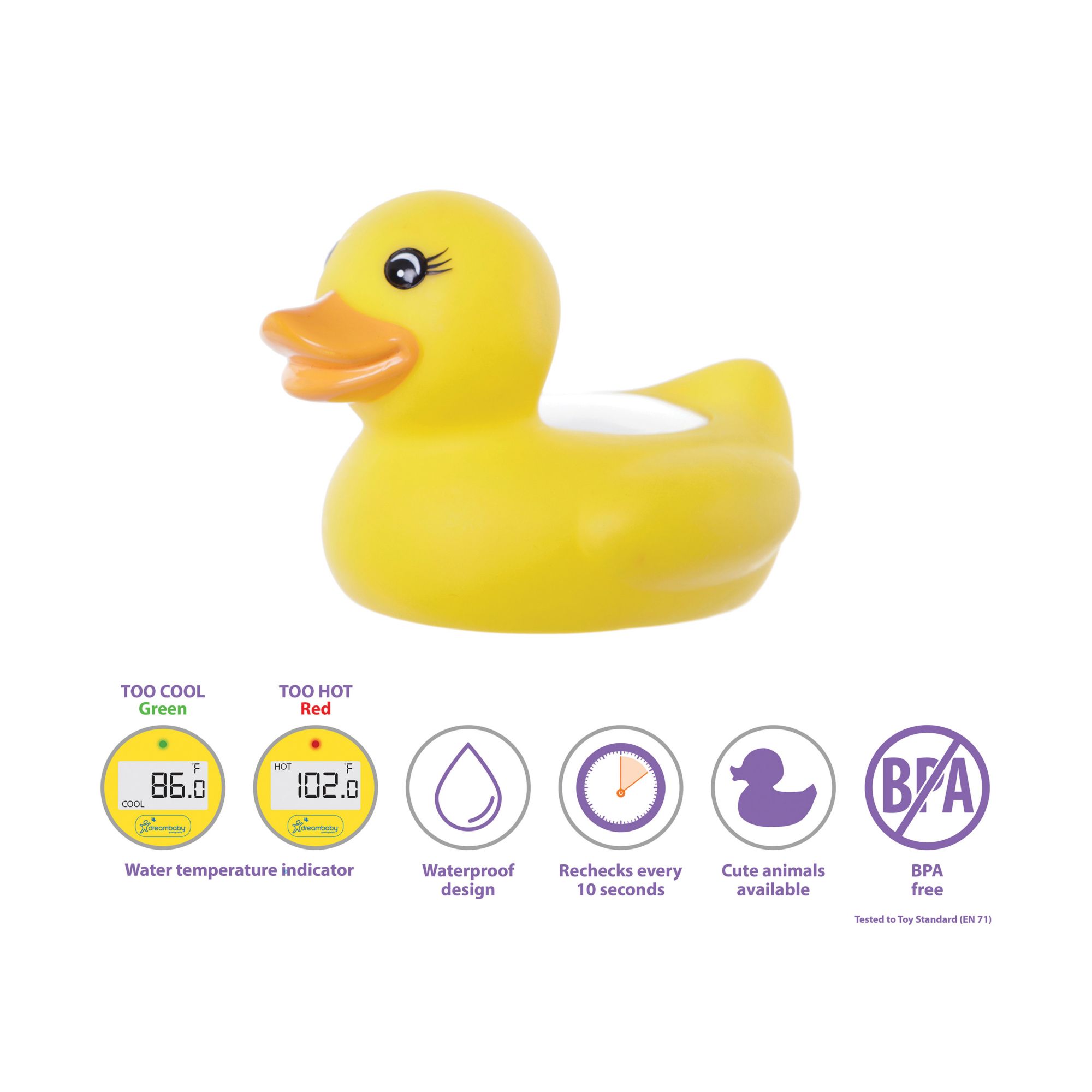 1 Pc Rubber Ducky Baby Room Thermometer Bath Tub Nursery