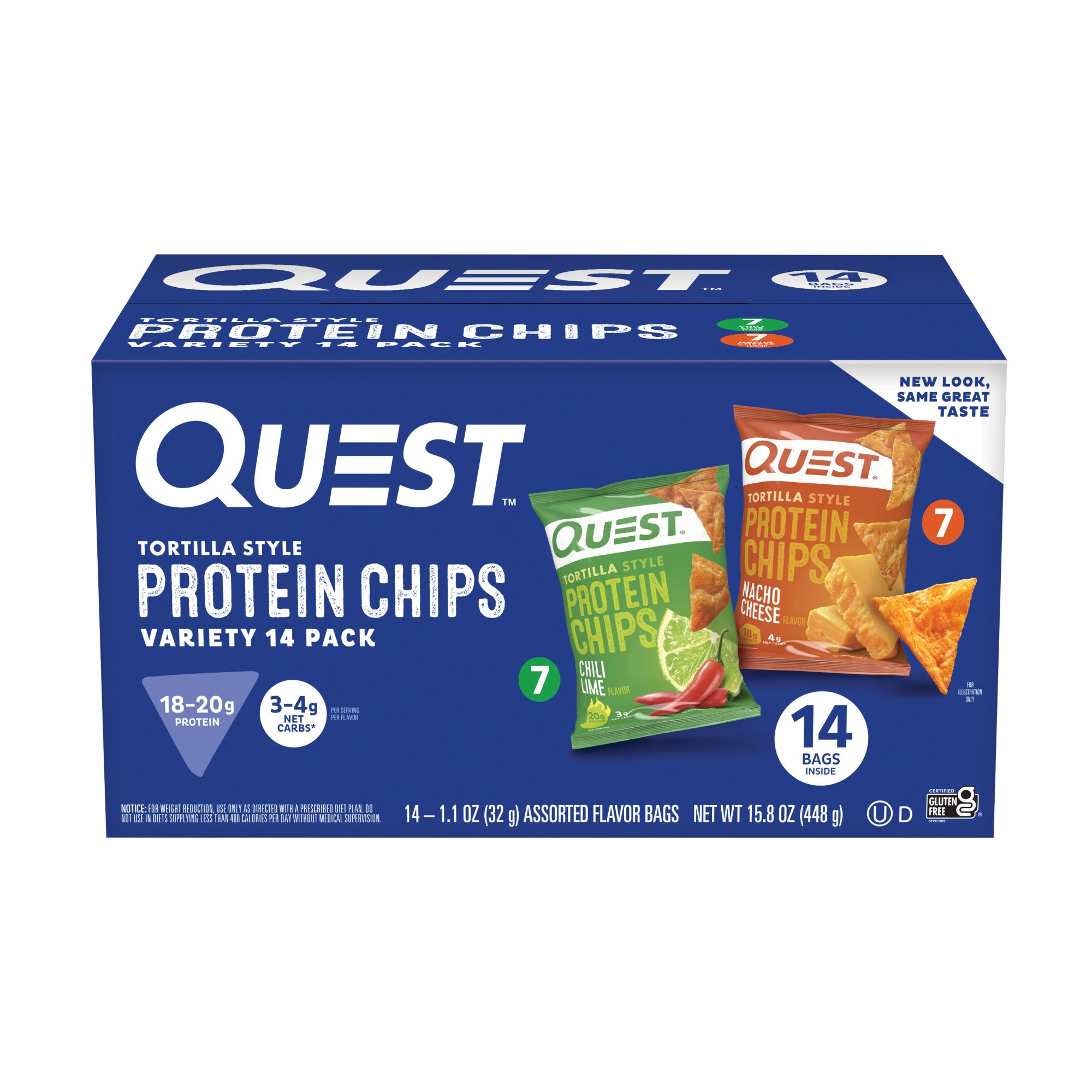 Quest Tortilla Style Protein Chips, 14 × 32 g