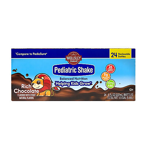 Wellsley Farms Pediatric Nutrition Shake - Chocolate, 24 ct./8 oz.