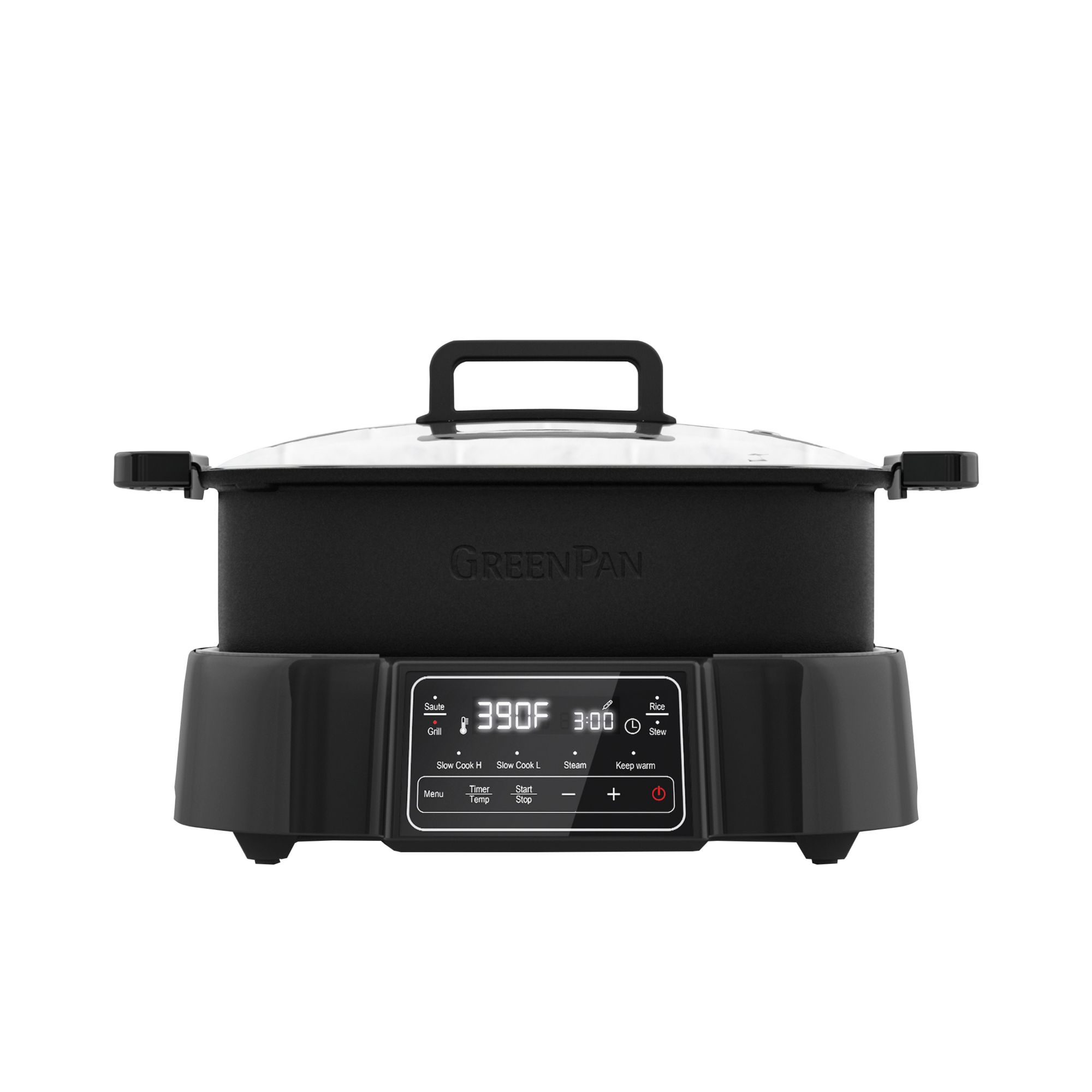 GreenPan 6 Quart Slow Cooker - Ceramic Nonstick - Black