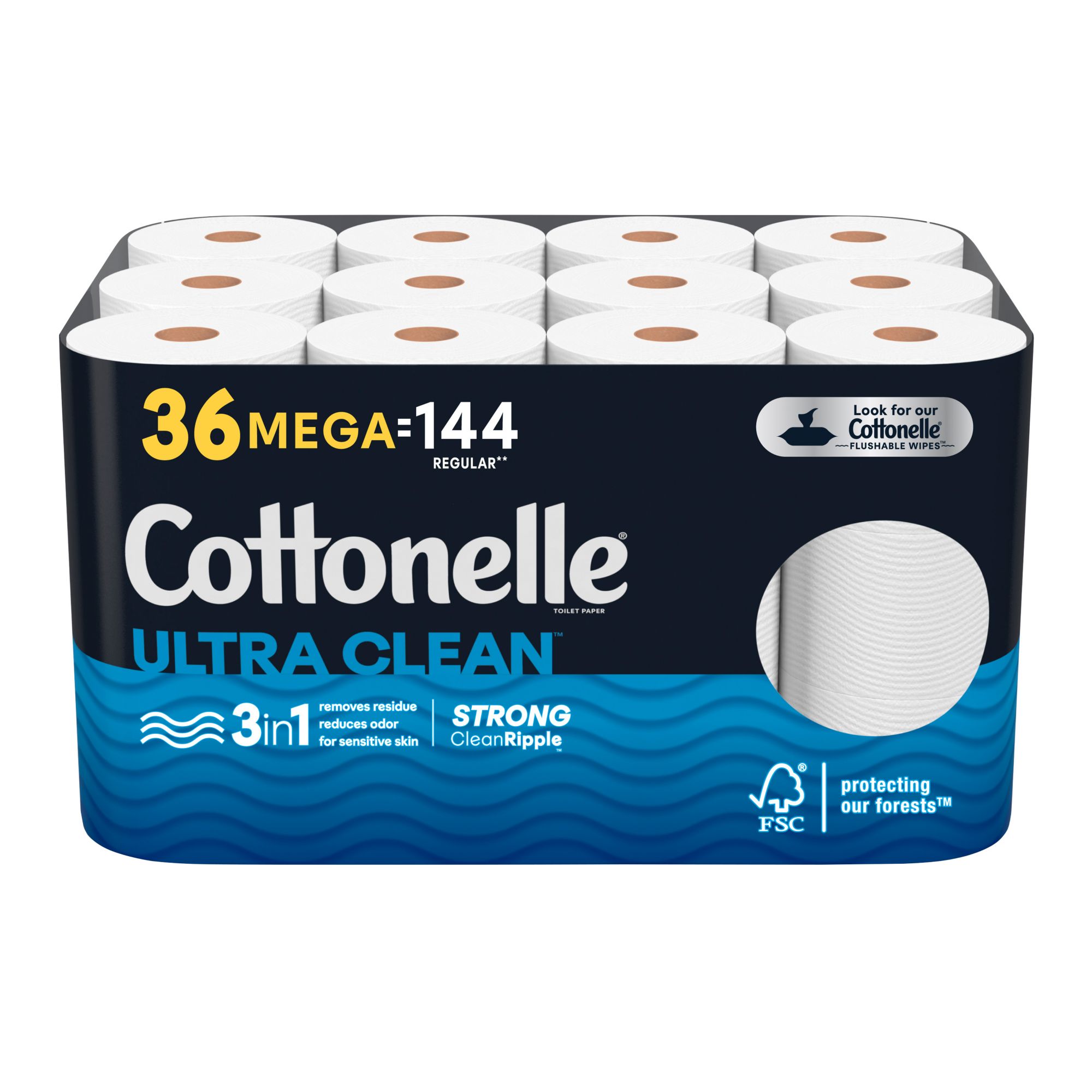 Cottonelle Ultra Comfort Bath Tissue, 2-Ply, 268 Sheets, 36 Rolls