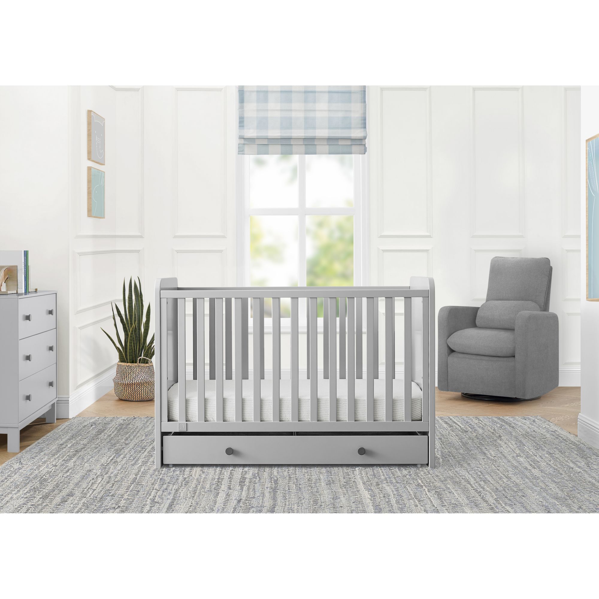 Delta gray clearance crib