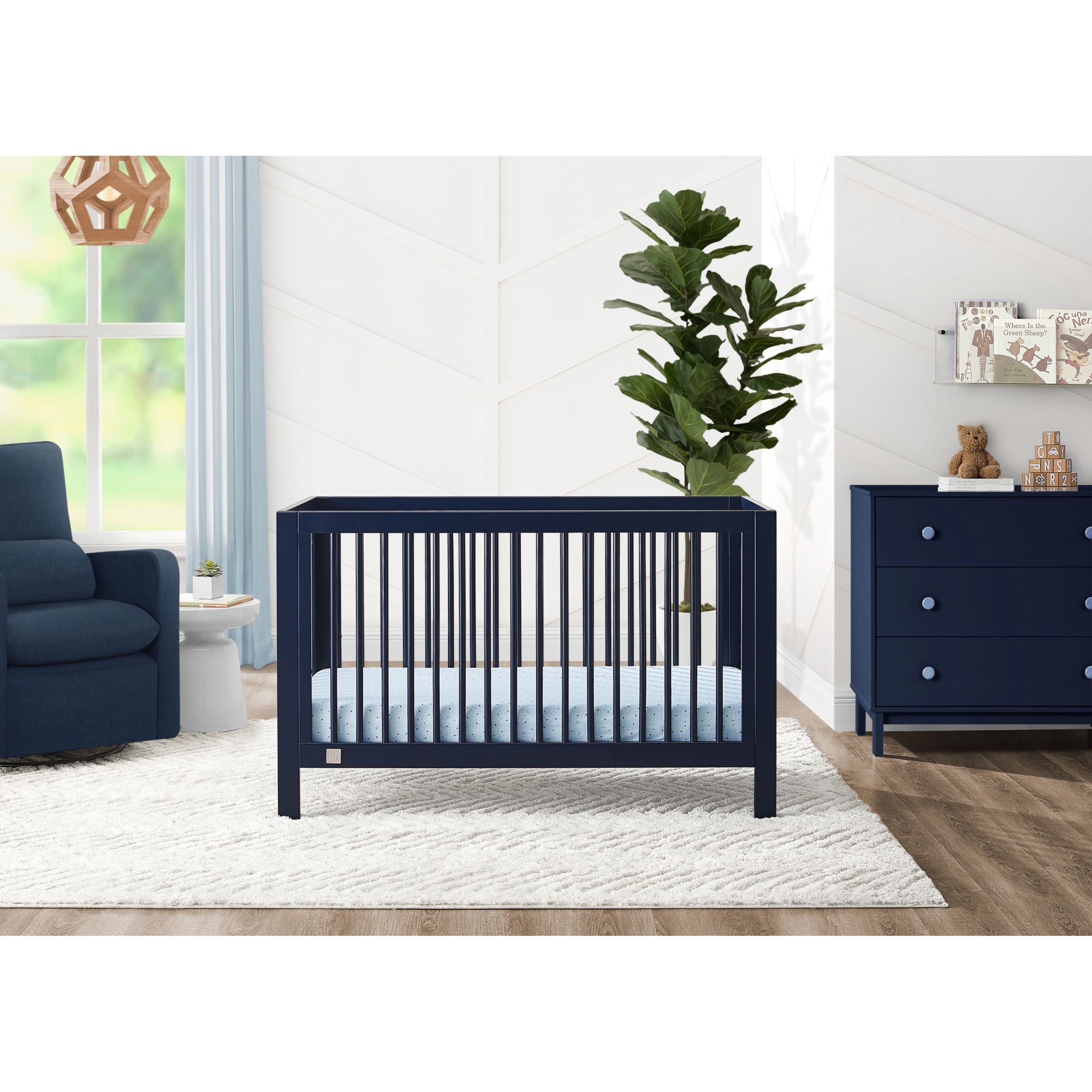 Dark 2025 blue crib