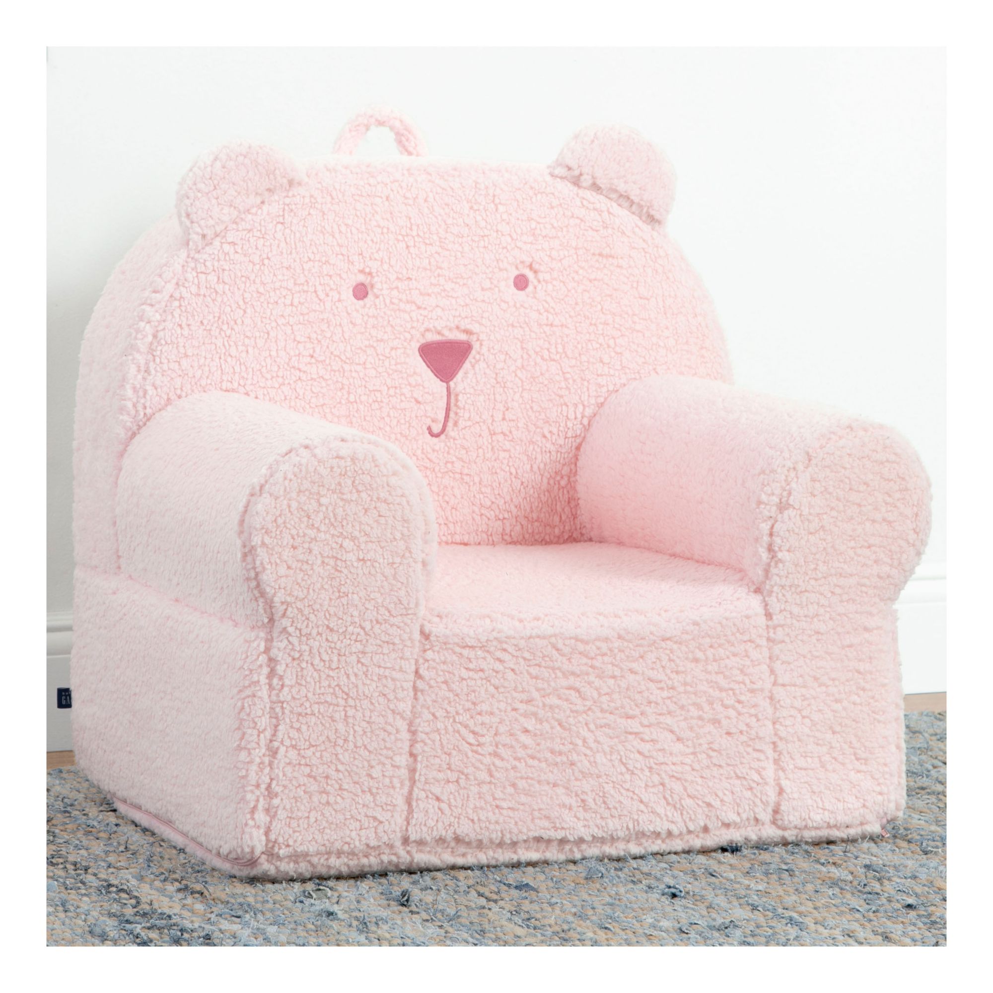 BabyGap by Delta Children Sherpa Bear Chair Blush