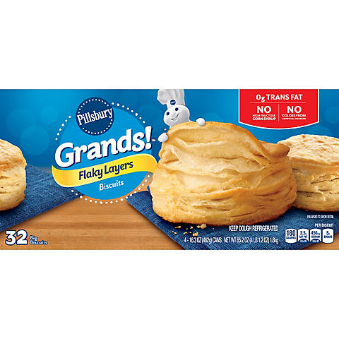 Pillsbury Grands Flaky Layers Butter Tastin' Biscuits, 4 pk./16.3 oz.