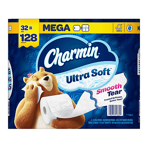 Charmin Ultra Soft Toilet Paper, 32 Mega Rolls