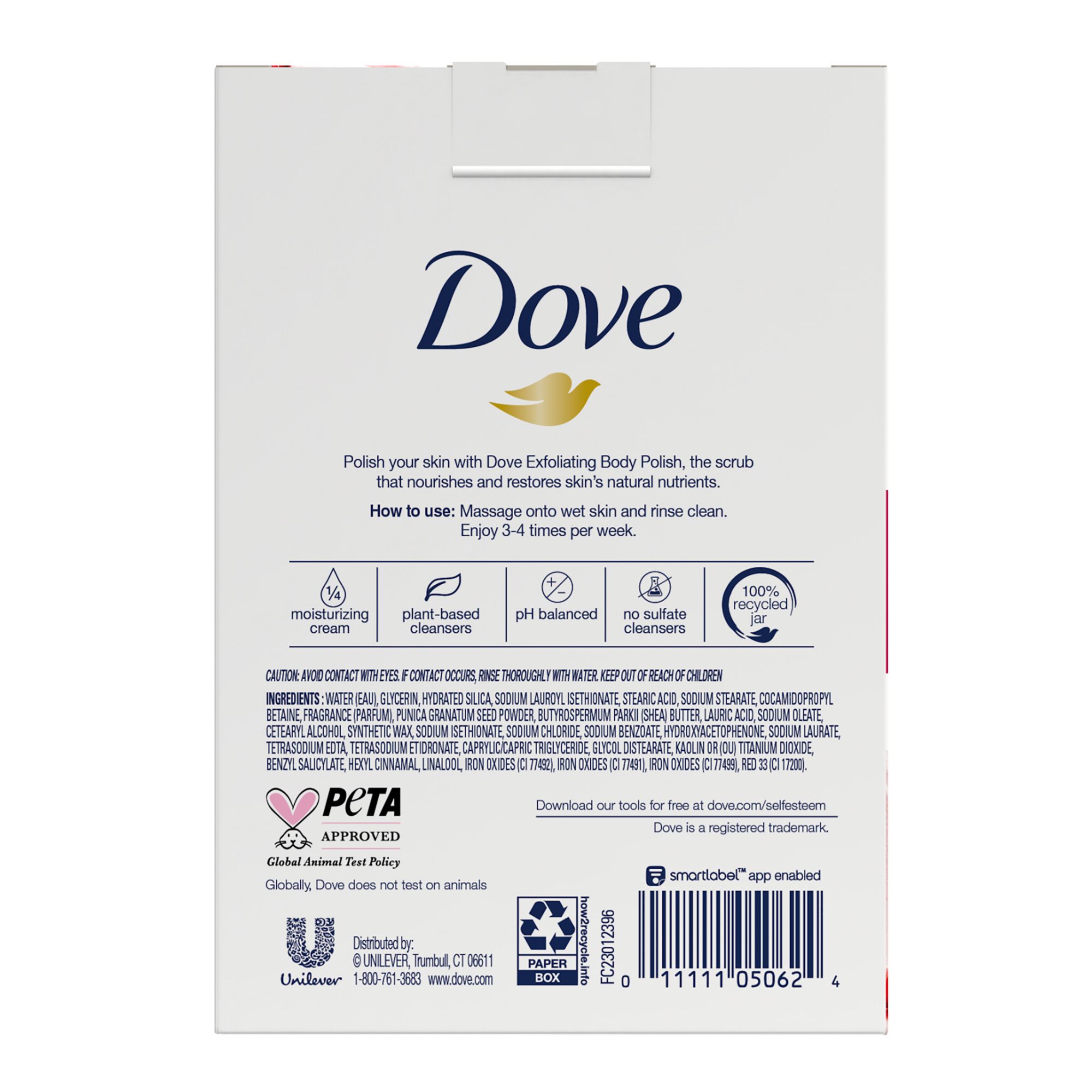 Dove Pomegranate & Shea Butter Body Scrub Exfoliates For Silky