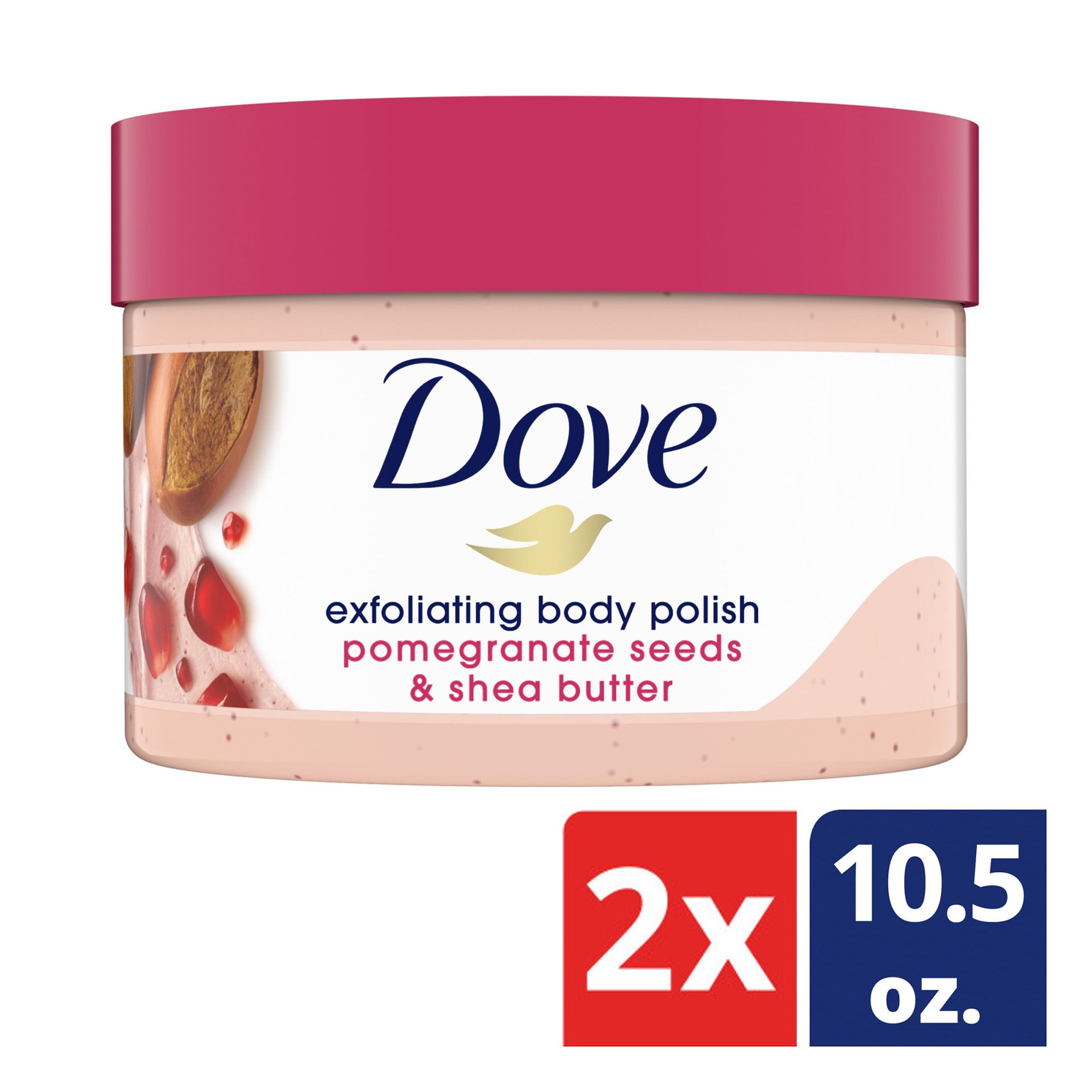 Dove Pomegranate & Shea Butter Body Scrub Exfoliates For Silky