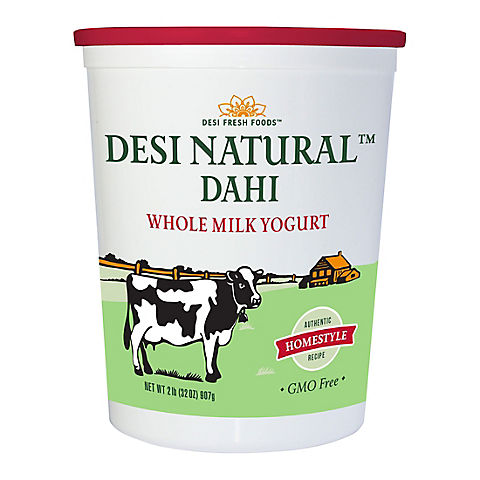 Desi Natural Dahi Whole Milk Plain Indian-Style Yogurt, 2 lbs.