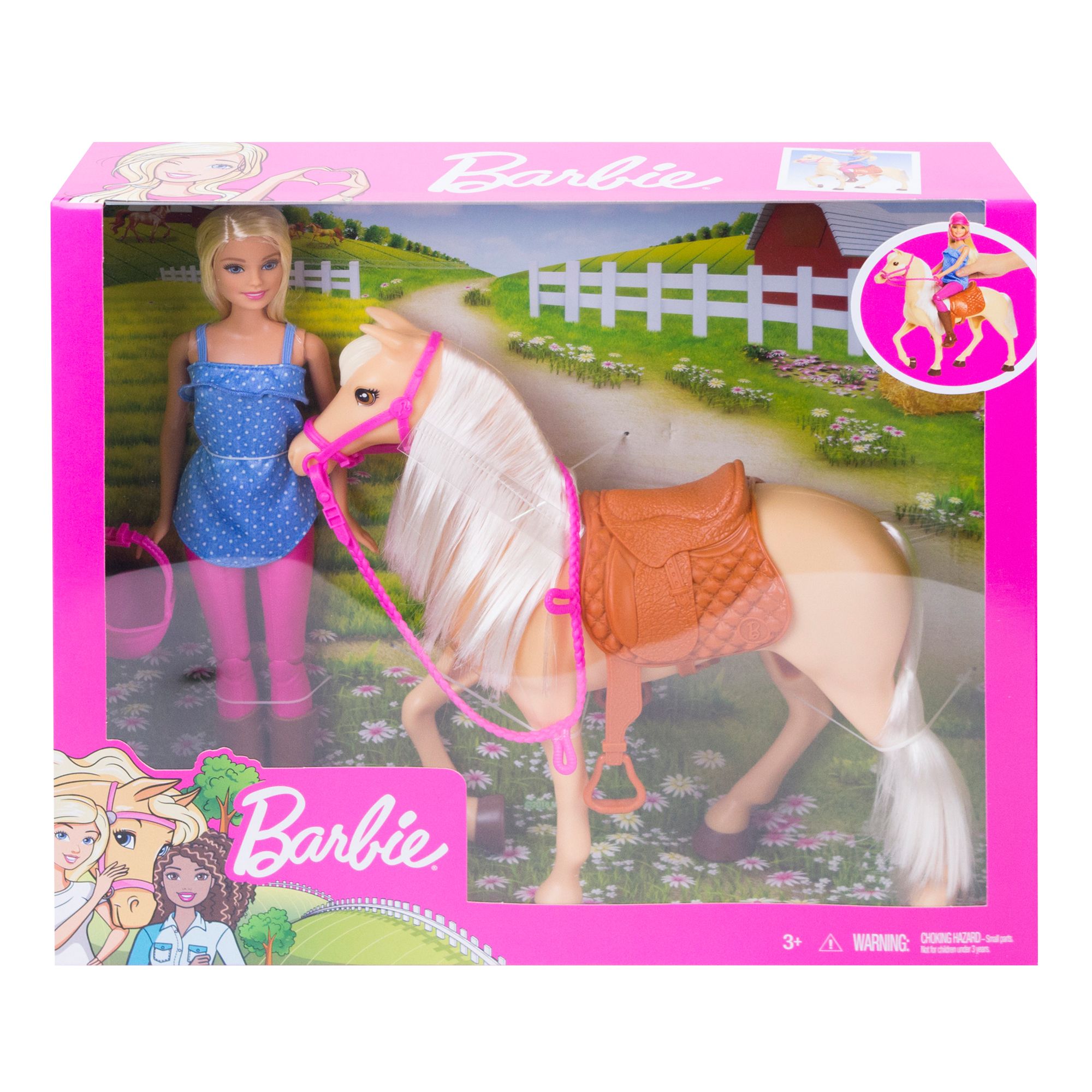  Barbie Doll and Accessories Playset with Blonde Doll, Mommy  Dog, 3 Puppies and 11 Pieces, Newborn Pups Set : Toys & Games